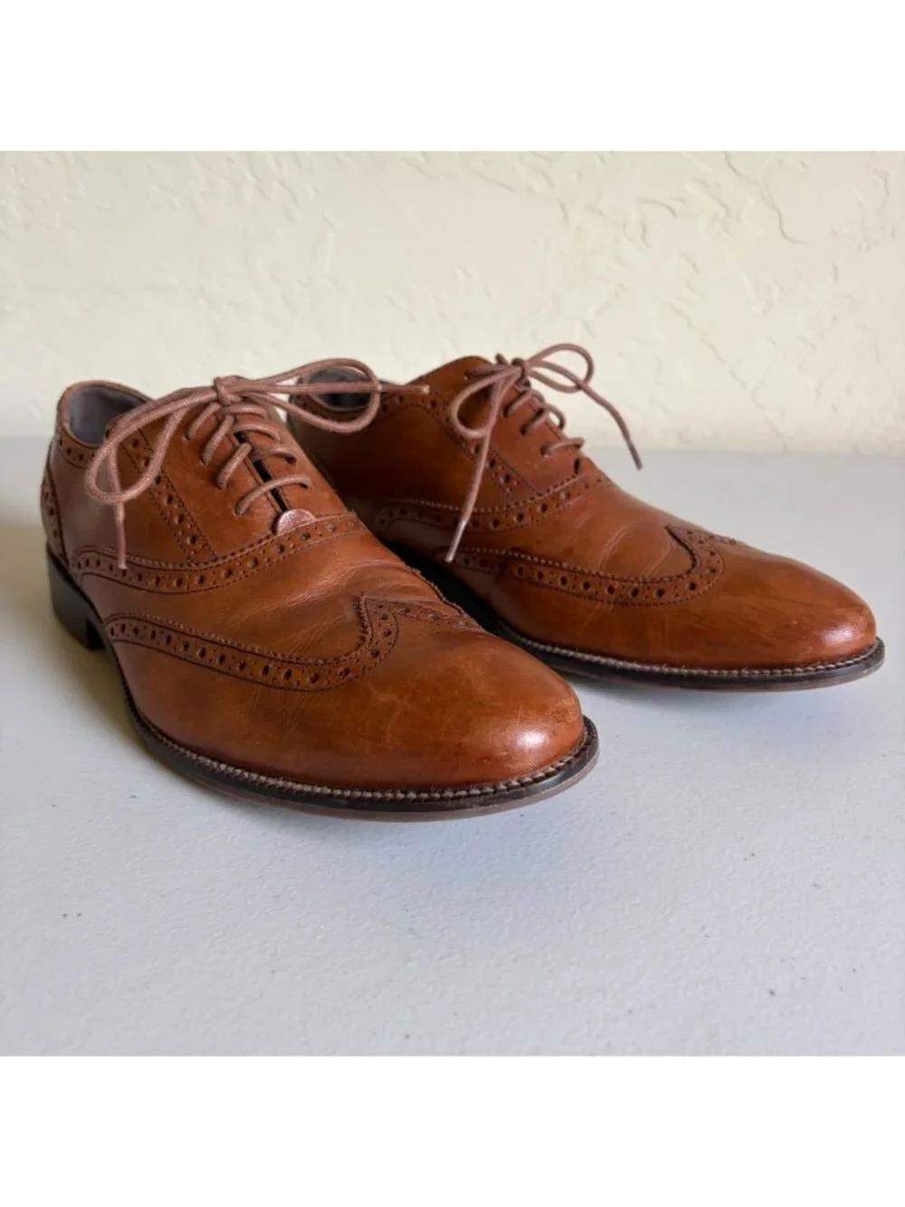 Cole Haan Williams Wingtip Oxford British Tan Men's US 8